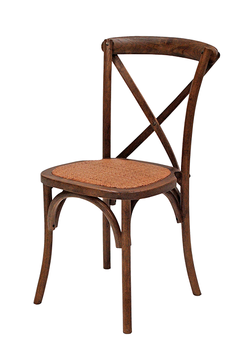 silla crossback de madera nogal